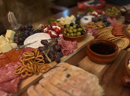 Grazing table laid with Highland produce